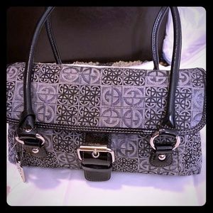 Giani Bernini black and gray logo bag